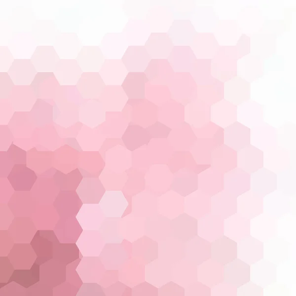 Abstract background consisting of hexagons. Geometric design for business presentations or web template banner flyer. Vector illustration. Pink, white colors. — Stock Vector