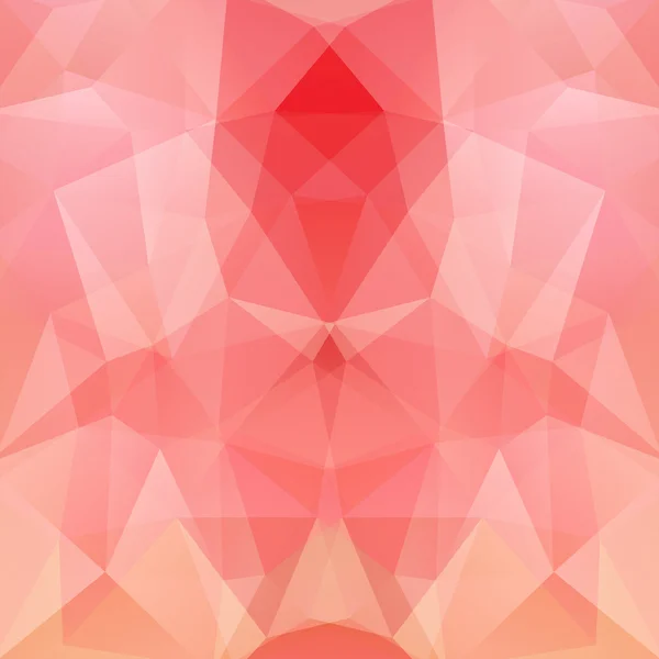 Patrón geométrico, triángulos poligonales vector de fondo en tonos naranjas. Rojo, colores rosados . — Archivo Imágenes Vectoriales