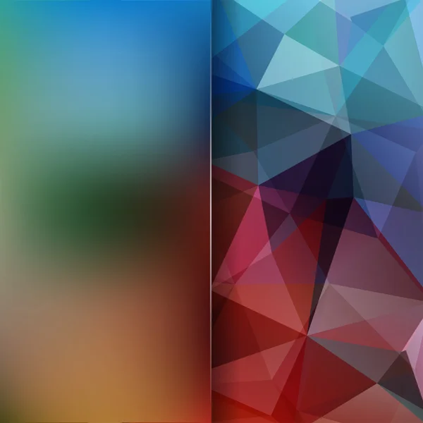 Astratto sfondo mosaico. Sullo sfondo geometrico del triangolo. Elementi di design. Illustrazione vettoriale. Colori blu, marrone, verde . — Vettoriale Stock
