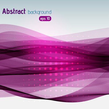 Işık nokta ve çizgilerile arka plan. Soyut arka plan. Vektör illüstrasyon. Pembe, mor renkler.