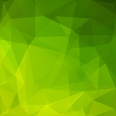 Soyut mozaik arka plan. Üçgen geometrik fon. Tasarım öğeleri. Vektör illüstrasyon. Yeşil renk