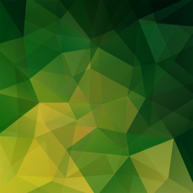 Üçgenler ile soyut geometrik stil yeşil arka plan. Vektör çizimi