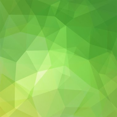 üçgenlerden oluşan soyut arka plan, vektör illüstrasyon. Yeşil renk.