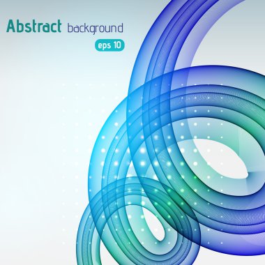 Mavi arka plan girdap dalgalar ile. EPS 10 vektör çizim. Mavi, yeşil renkleri.