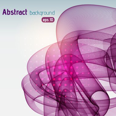 Arka plan girdap dalgalar ile. EPS 10 vektör çizim. Pembe, mor renkler.