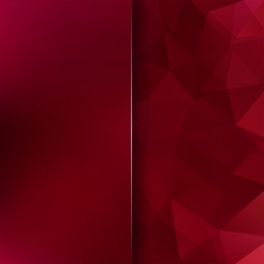 Soyut geometrik stil kırmızı arka plan. Cam ile Noel iş arka plan Bulanıklık arka plan. Vektör çizimi