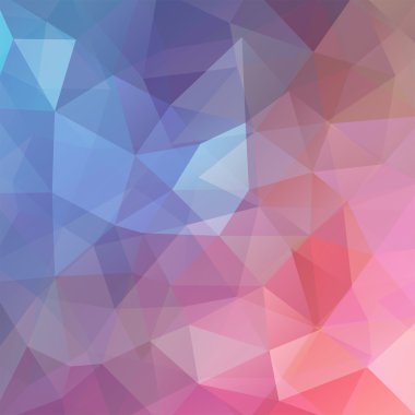 abstract background consisting of pink, violet triangles, vector illustration