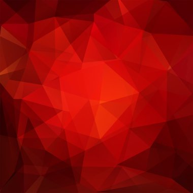 Soyut mozaik arka plan. Üçgen geometrik arka plan. Tasarım öğeleri. Vektör illüstrasyon. Kırmızı renk.