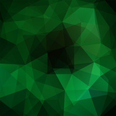 Soyut çokgen vektör arkaplanı. Yeşil geometrik vektör çizimi. Yaratıcı tasarım şablonu.