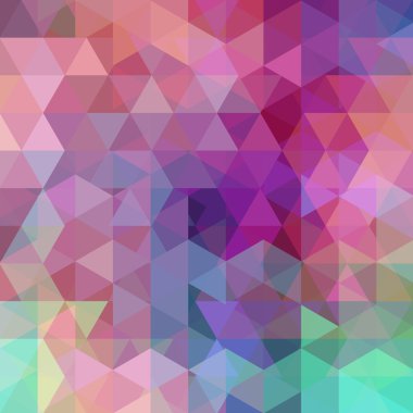 Geometrik şekillerin arka planı. Soyut üçgen geometrik arka plan. Mozaik desen. Vektör Eps 10. Vektör renkli illüstrasyon