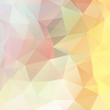 sarı, beyaz, pembe üçgenlerden oluşan soyut arka plan, vektör çizimi
