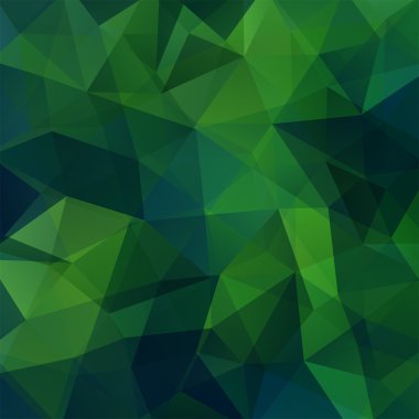 Üçgen oluşan arka plan. İş sunumları veya web şablonu afiş afiş için geometrik tasarım. Vektör çizim. Yeşil, mavi renklerini.