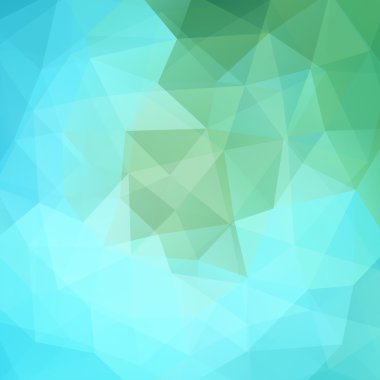 Poligonal vektör arka plan. Kullanılabilir kapak tasarımı, kitap tasarımı, Web sitesi arka plan. Vektör çizim. Mavi, yeşil renkleri.