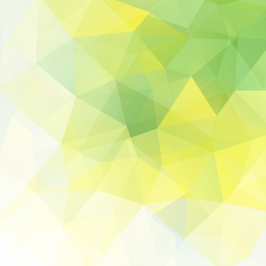 Sarı, yeşil üçgenler, vektör çizim oluşan arka plan