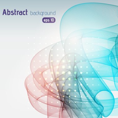 Girdap dalgaları ile soyut arka plan. Eps 10 vektör illüstrasyon. Mavi, pembe renkler.