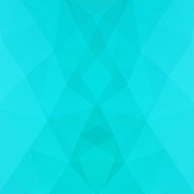 Soyut mozaik arka plan. Üçgen geometrik arka plan. Tasarım öğeleri. Vektör çizim. Mavi, yeşil renkleri.