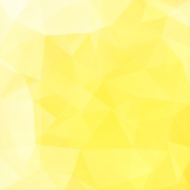 Üçgenlerden oluşan soyut arka plan. İş sunumları veya web şablonu afiş el ilanı için geometrik tasarım. Vektör illüstrasyon. Sarı renk.