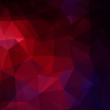 Kırmızı, siyah, kahverengi üçgenlerden yapılmış arka plan. Geometrik şekilli kare kompozisyon. Eps 10