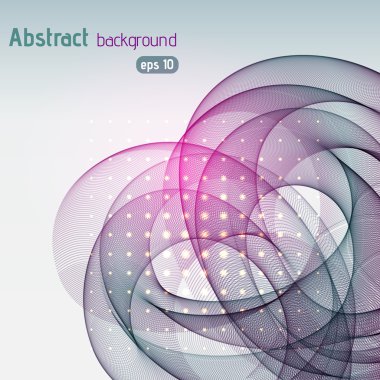 Girdap dalgaları ile soyut arka plan. Eps 10 vektör illüstrasyon. Gri, pembe renkler.