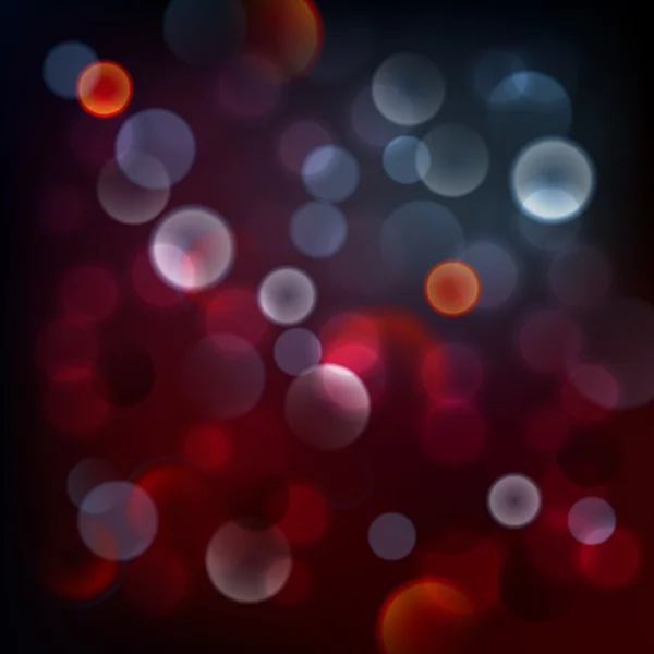 Фіолетовий різдвяний фон. Абстрактний темний фон з боке розфокусованими вогнями та зірками — стоковий вектор