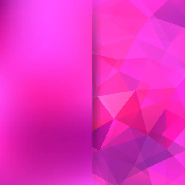 Hintergrund geometrischer Formen. Hintergrund mit Glas verschwimmen lassen. rosafarbenes Mosaikmuster. Vektorillustration. — Stockvektor