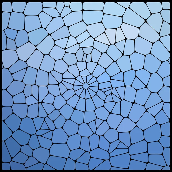 Abstract mozaïek patroon bestaande uit geometrische elementen van verschillende grootte. Vector illustratie. Blauwe kleur. — Stockvector