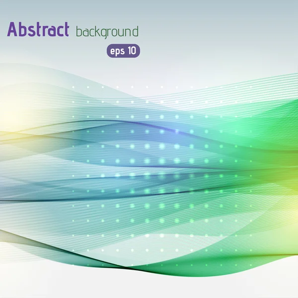 Abstraktní prostředí pro technologii vln. Modré, zelené, bílé barvy. Vektorová ilustrace. — Stockový vektor