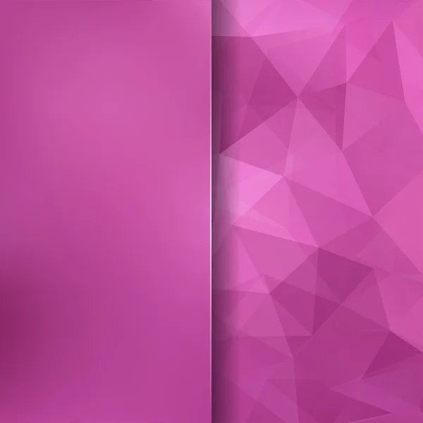 Hintergrund aus Dreiecken. quadratische Komposition mit geometrischen Formen und Unschärfelement. Folge 10 rosa Farbe. — Stockvektor