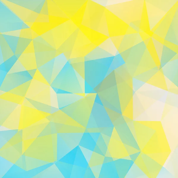 Background made of triangles. Square composition with geometric shapes. Eps 10 Yellow, blue, white colors. — Stock Vector