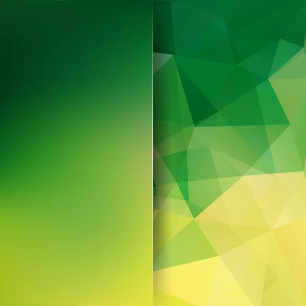 Estilo geométrico abstrato fundo verde. Fundo de borrão com vidro. Ilustração vetorial — Vetor de Stock