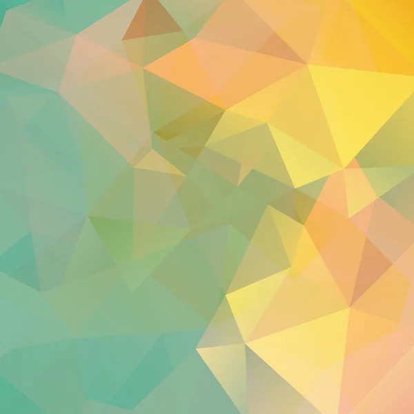 พื้นหลังนามธรรมประกอบด้วยสามเหลี่ยมสีเหลือง, สีเขียว, สีส้ม, ภาพเวกเตอร์ — ภาพเวกเตอร์สต็อก