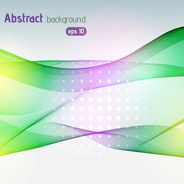 Fond avec des points lumineux et des lignes. Contexte abstrait. Illustration vectorielle. Jaune, rose, vert . — Image vectorielle