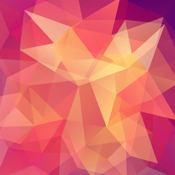 Geometric pattern, polygon triangles vector background in yellow, orange, red tones. Illustration pattern — Stock Vector
