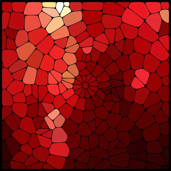 Patrón abstracto de mosaico que consta de elementos geométricos de diferentes tamaños y colores. Ilustración vectorial. Color rojo . — Archivo Imágenes Vectoriales