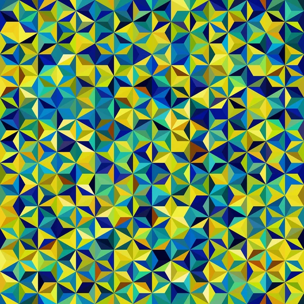 Фон геометрических фигур. Бесшовный мозаичный узор. Векторная иллюстрация. Желтый, зеленый, синий цвета . — стоковый вектор