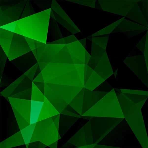 Fond abstrait composé de vert, triangles noirs, illustration vectorielle — Image vectorielle