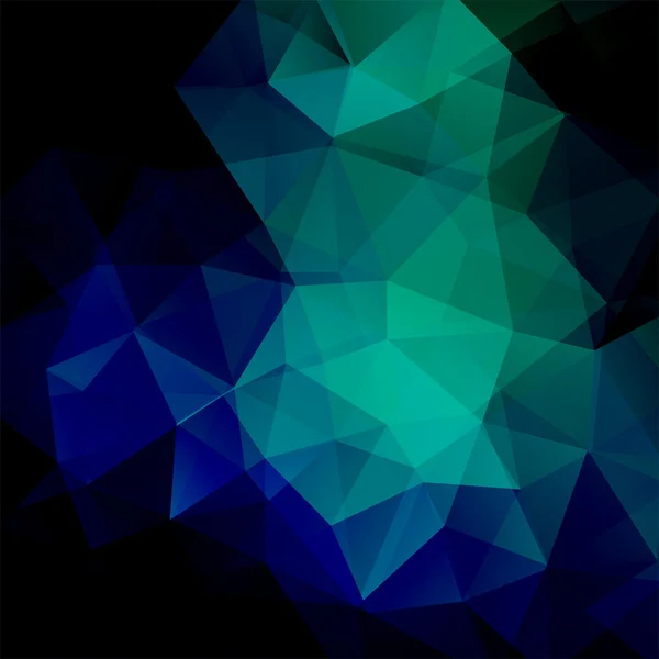 Абстрактный фон, состоящий из синего, зеленого, черного треугольников, векторной иллюстрации — стоковый вектор