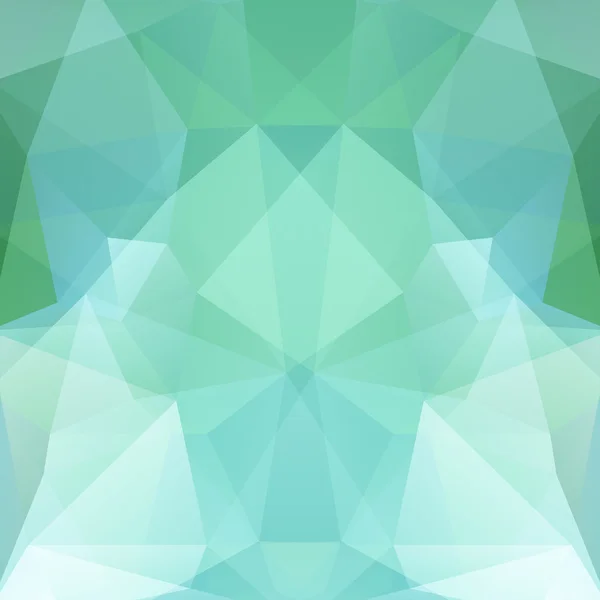 Фон из светло-зеленых, синих треугольников. Квадратная композиция геометрической формы. Eps 10 — стоковый вектор