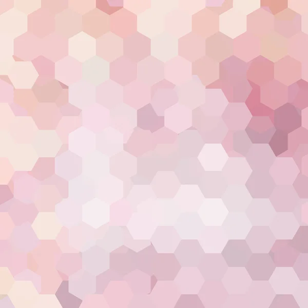 Padrão geométrico, fundo vetorial com hexágonos em tons de rosa pastel. Padrão de ilustração — Vetor de Stock