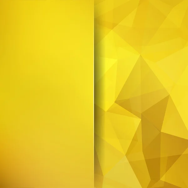 Estilo geométrico abstracto fondo amarillo. Fondo desenfoque con vidrio. Ilustración vectorial — Vector de stock