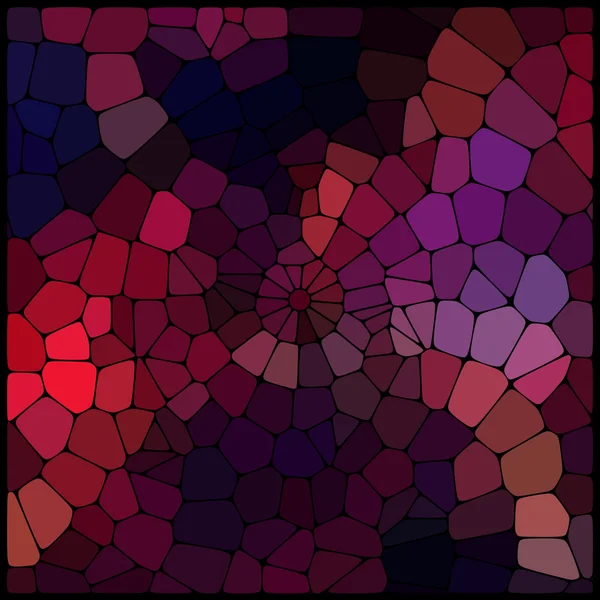 Sfondo astratto costituito da linee nere con bordi arrotondati di diverse dimensioni e forme geometriche scure. Illustrazione vettoriale. Colori rosso scuro, viola, marrone . — Vettoriale Stock