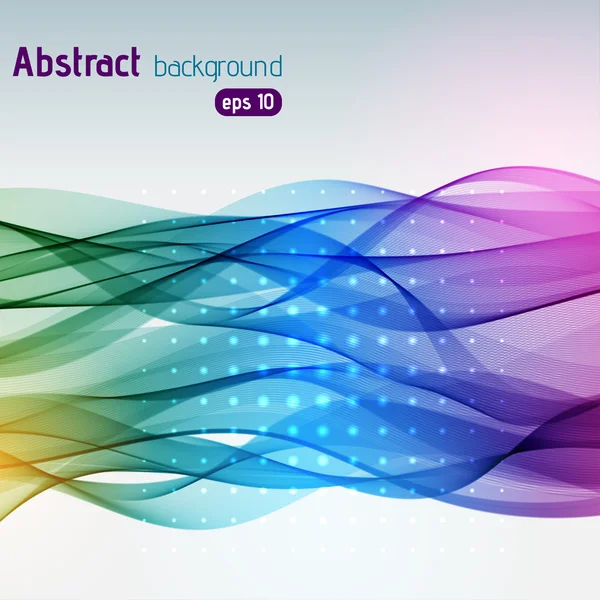 明るい背景に抽象的な線。ベクトル カラフルなイラスト。技術背景のストライプ。ピンク、青、緑の色. — ストックベクタ