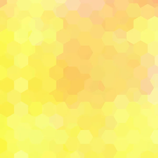 Hintergrund aus Sechsecken. quadratische Komposition mit geometrischen Formen. Folge 10 gelb, orange Farben. — Stockvektor