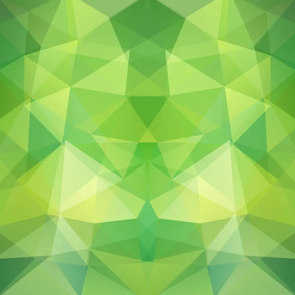 Background made of green triangles. Square composition with geometric shapes. Eps 10 — Stock Vector