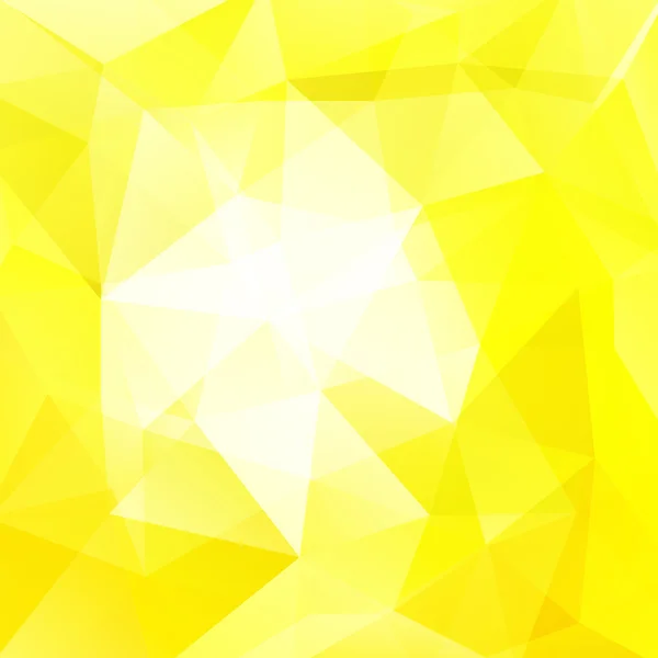 Fond fait de triangles. Composition carrée aux formes géométriques. Eps 10 Jaune, couleurs blanches — Image vectorielle