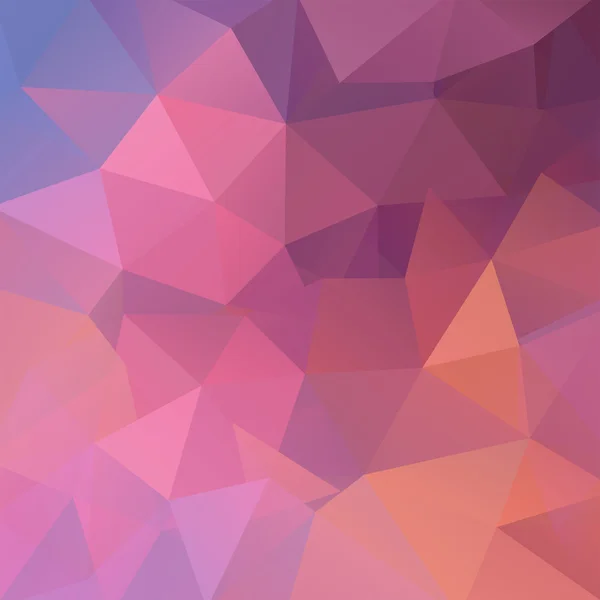 Abstrakter Hintergrund bestehend aus rosa, orange, blauen Dreiecken, Vektorillustration — Stockvektor
