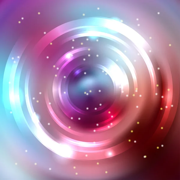 Moldura redonda vetorial. Bandeira de círculo brilhante. Espiral brilhante. Ilustração vetorial. Castanho, azul, rosa cores —  Vetores de Stock