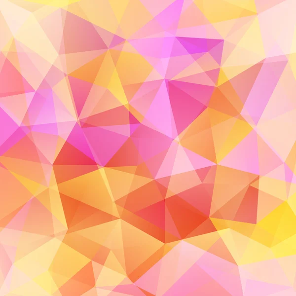 Abstract polygonal vector background. Colorful geometric vector illustration. Creative design template. Pink, yellow, orange colors. — Stock Vector