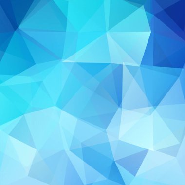 Mavi üçgenlerden oluşan bir arka plan. Geometrik şekilli kare bileşim. Eps 10