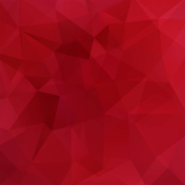 Soyut kırmızı mozaik arkaplan. Üçgen geometrik arkaplan. Tasarım elemanları. Vektör illüstrasyonu